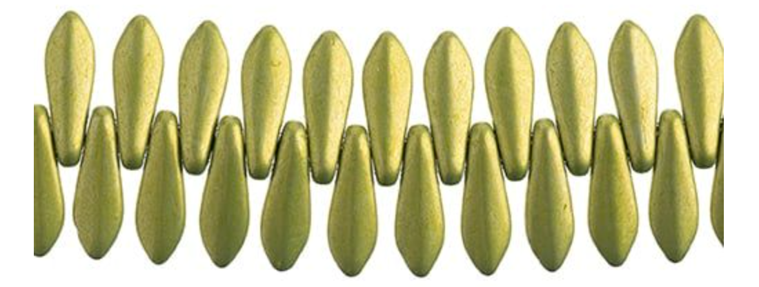 CzechMates 2Hole Dagger 5x16mm Saturated Metallic Lime Punch