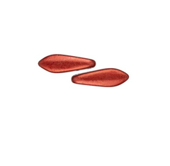 CzechMates 2Hole Dagger 5x16mm Saturated Metallic Cherry Tomato