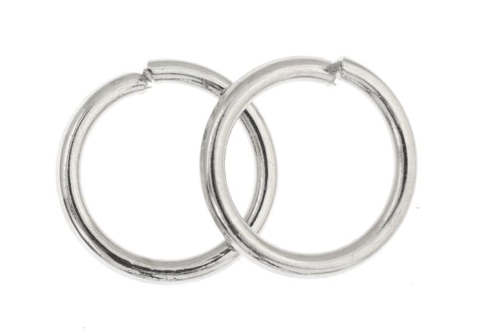 Nickel Round Jump Rings – 19GA – 6.5mm ID / 8.5mm OD – Approx. 50 Pieces