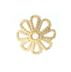 8mm Gold Bead Caps – 10 Pieces