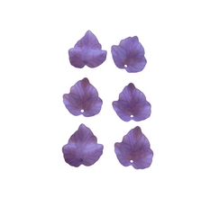 Frosted Acrylic Leaf Charms – 23 × 25 mm