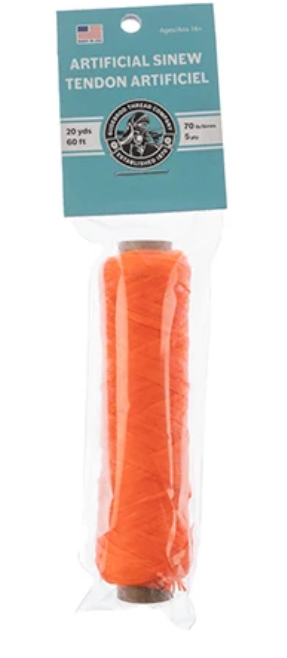 Gudebrod Sinew Bobbin – Neon Orange 5ply 70lb