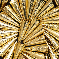 Mcpherson Jingle Cones Small 2″ Gold – 100 Pack