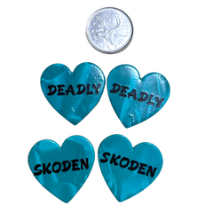 Baby Bear Gifts Heart Shaped Cabochons - 33x35mm