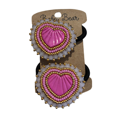 Baby Bear Gifts - Beaded Hair Tie Hearts