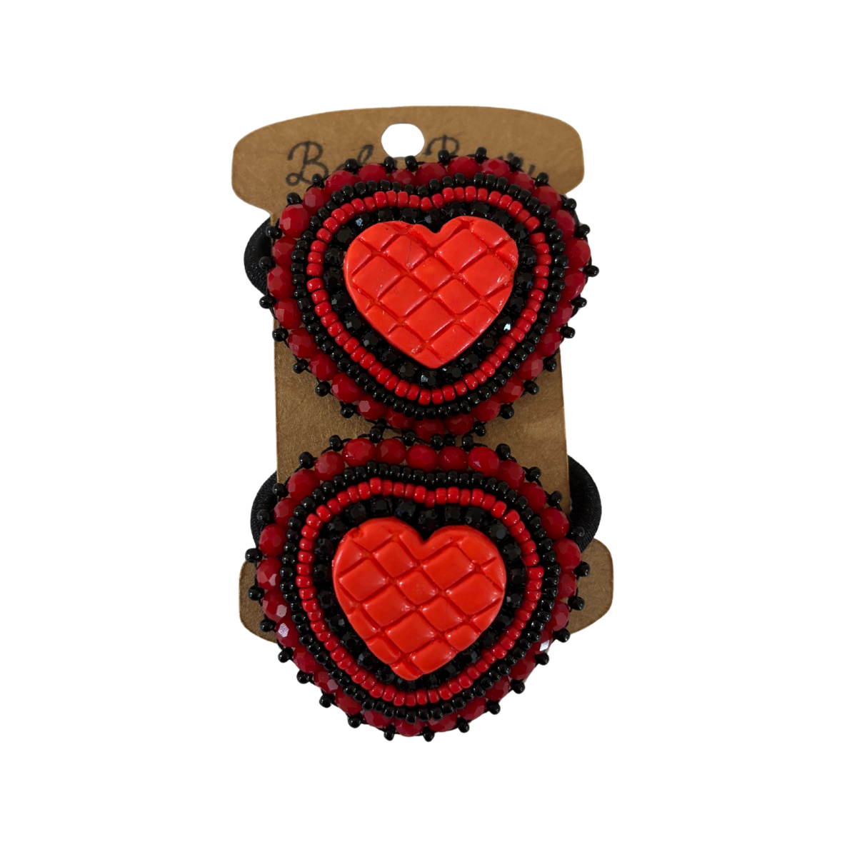 Baby Bear Gifts - Beaded Hair Tie Hearts