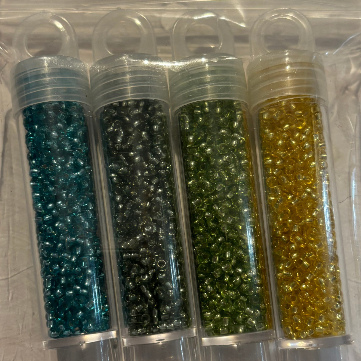 PRECIOSA Silver Lined Seed Bead Kits – 2 Sets Available | 4 Colours per Kit (6g Vials Each)