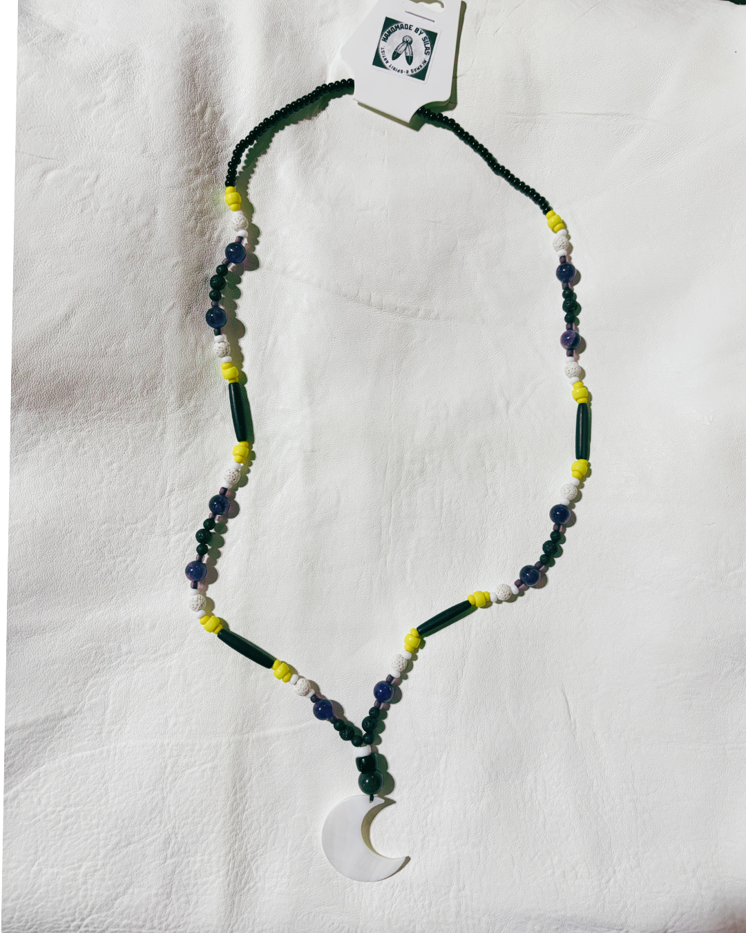 Silas - Natural Stone & Bone Necklace Non-Binary Moon