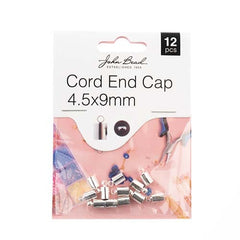 Cord End Caps – 4.5×9mm Silver (12pcs)