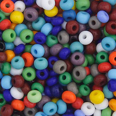 6/0 Preciosa Czech Seed Beads Opaque Multi Mix , 22g Vial