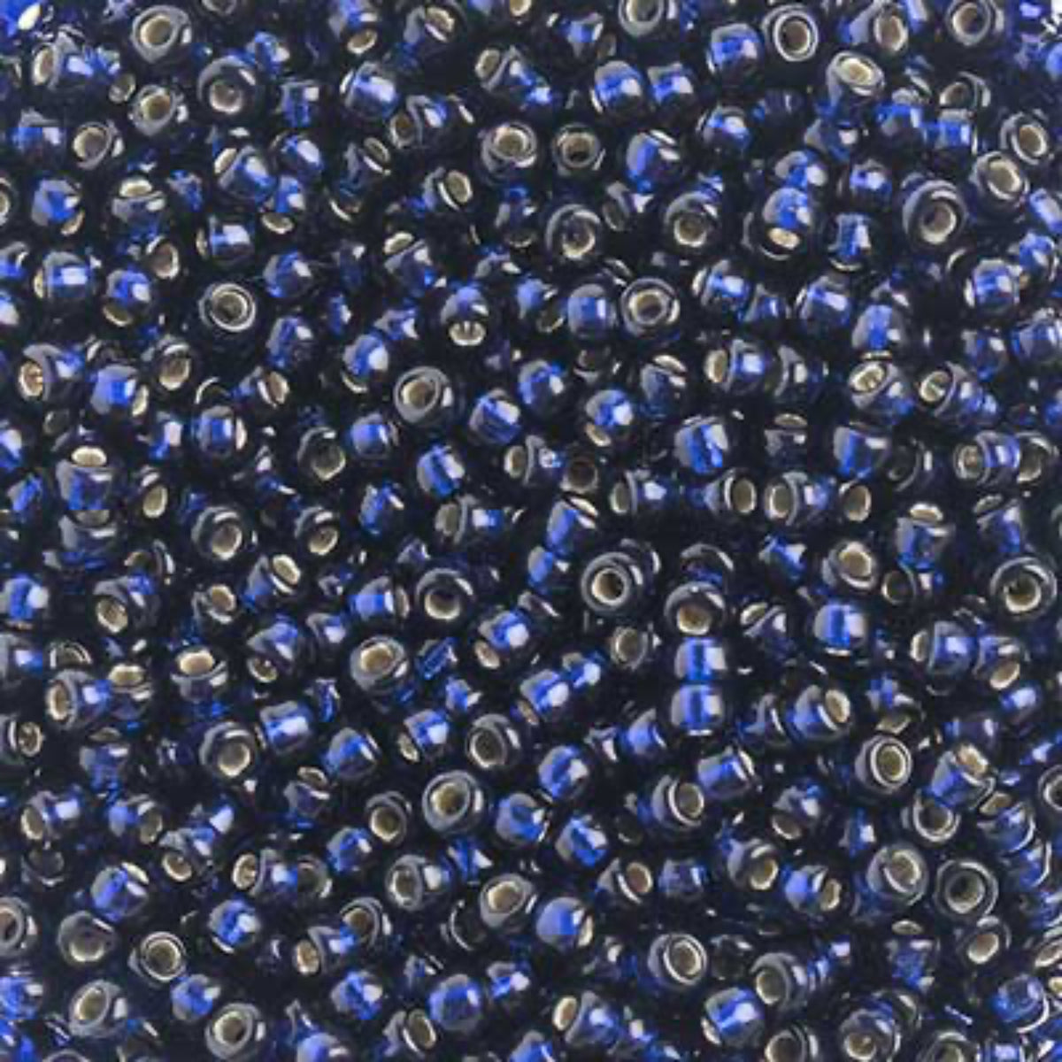 15/0 Miyuki Seed Bead Duracoat Navy Blue Dyed Silver Lined #4281