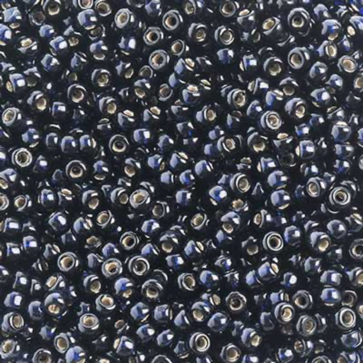15/0 Miyuki Seed Bead Duracoat Indigo Navy Blue Silver Lined #4282