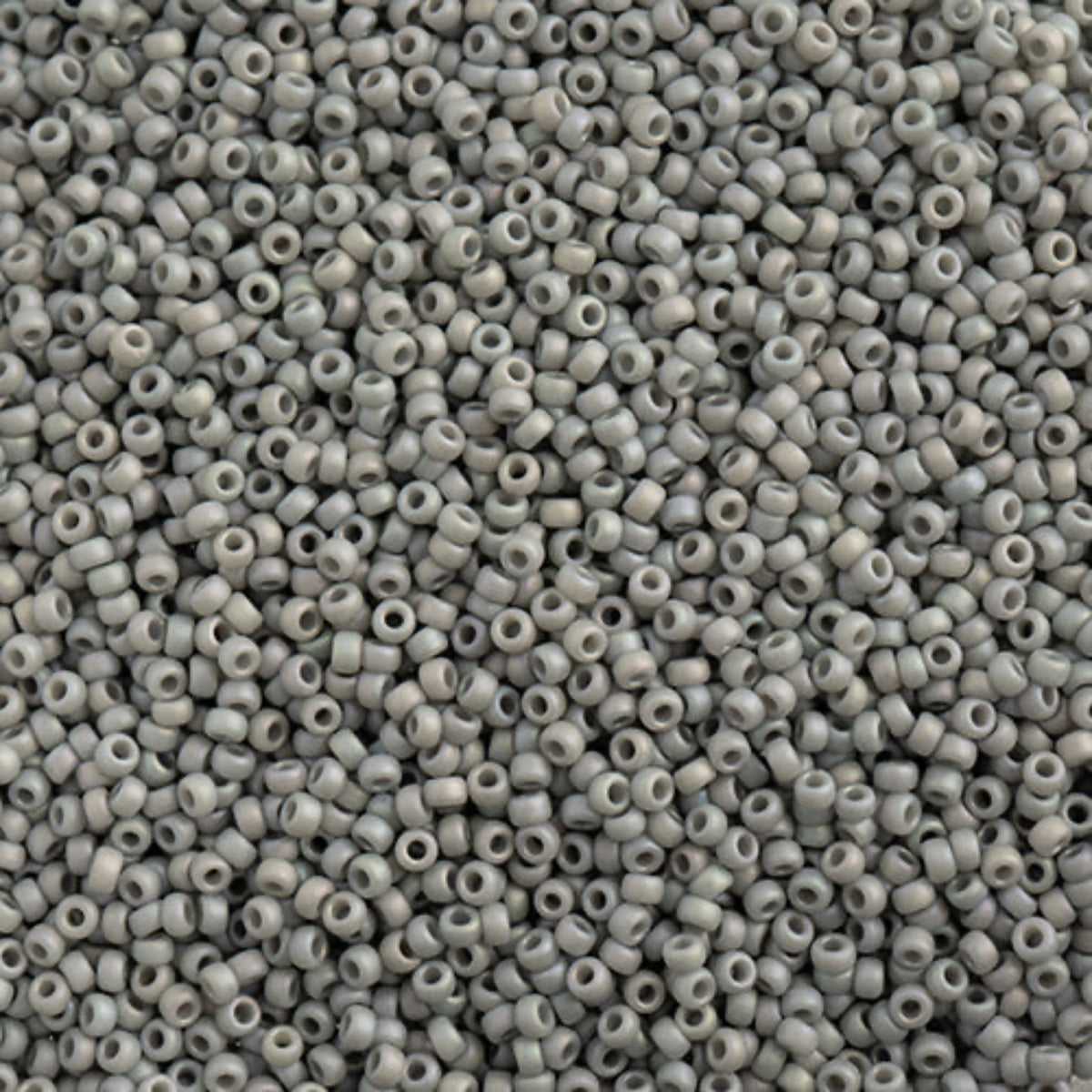 15/0 Miyuki Seed Beads Frosted Glazed/Rainbow Grey Matte AB #4705V