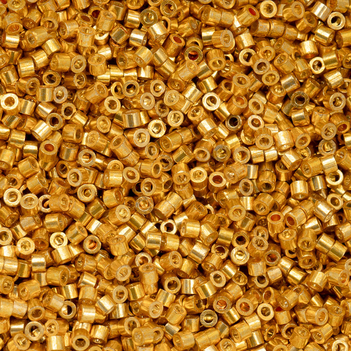 Cylin Beads by John Bead – Opaque Gold AB – 25g Bag