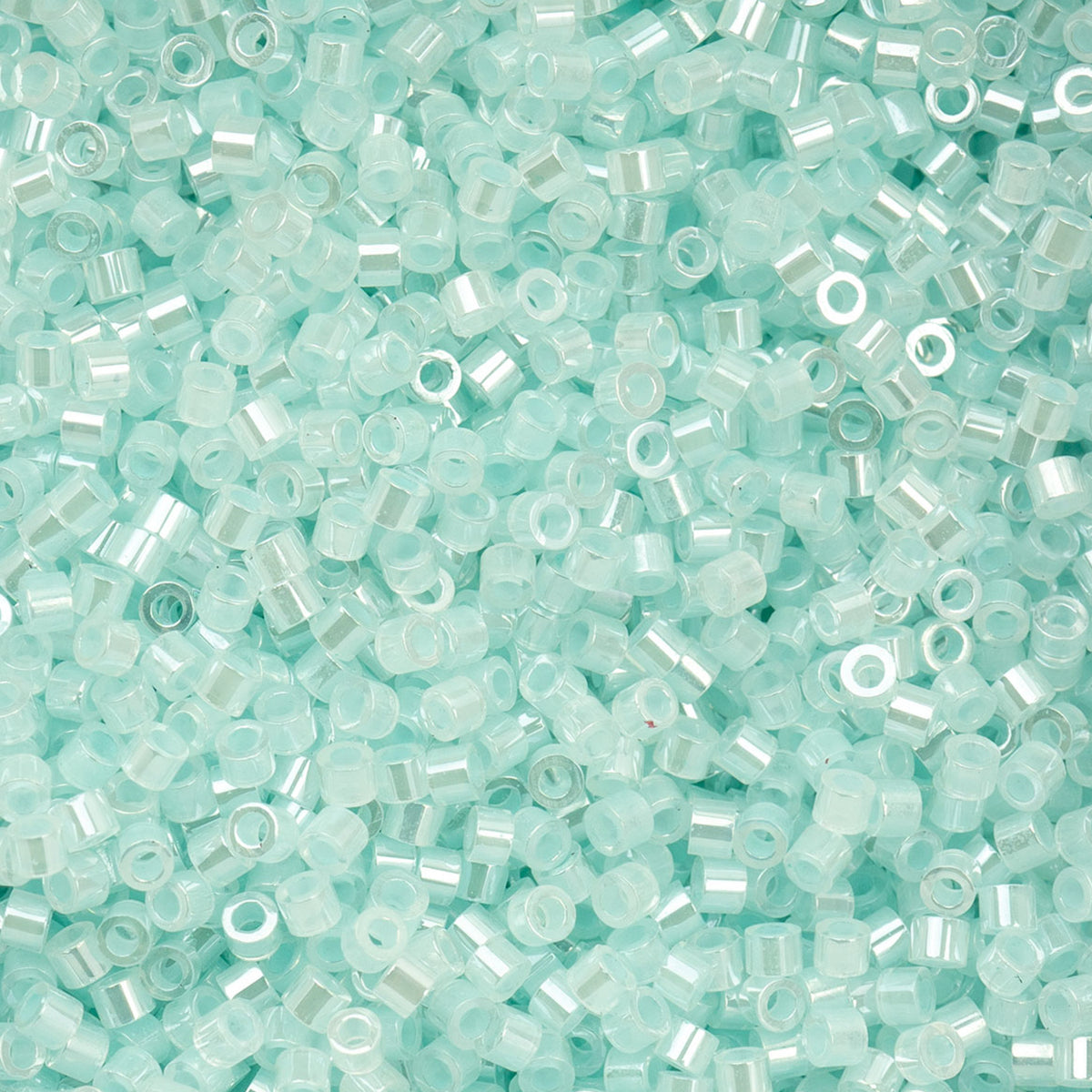 Cylin Beads by John Bead – Opaque Light Crystal Aqua Ceylon – 25g Bag