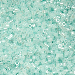 Cylin Beads by John Bead – Opaque Light Crystal Aqua Ceylon – 25g Bag