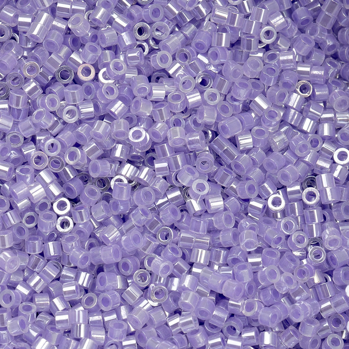 Cylin Beads by John Bead – Opaque Crystal Purple Lined Ceylon – 25g Bag
