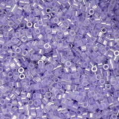 Cylin Beads by John Bead – Opaque Crystal Purple Lined Ceylon – 25g Bag