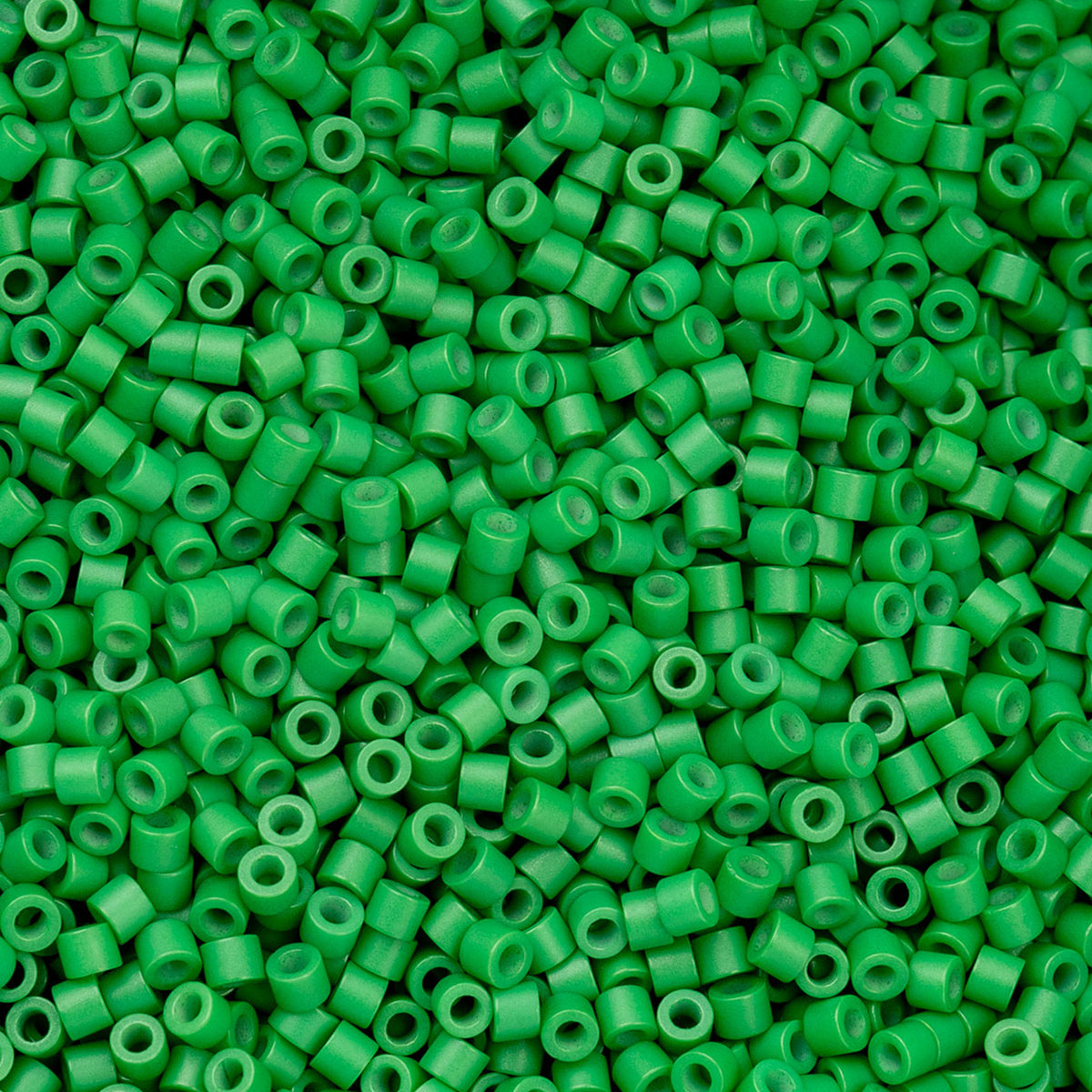 Cylin Beads by John Bead – Opaque Green Kelly – 25g Bag