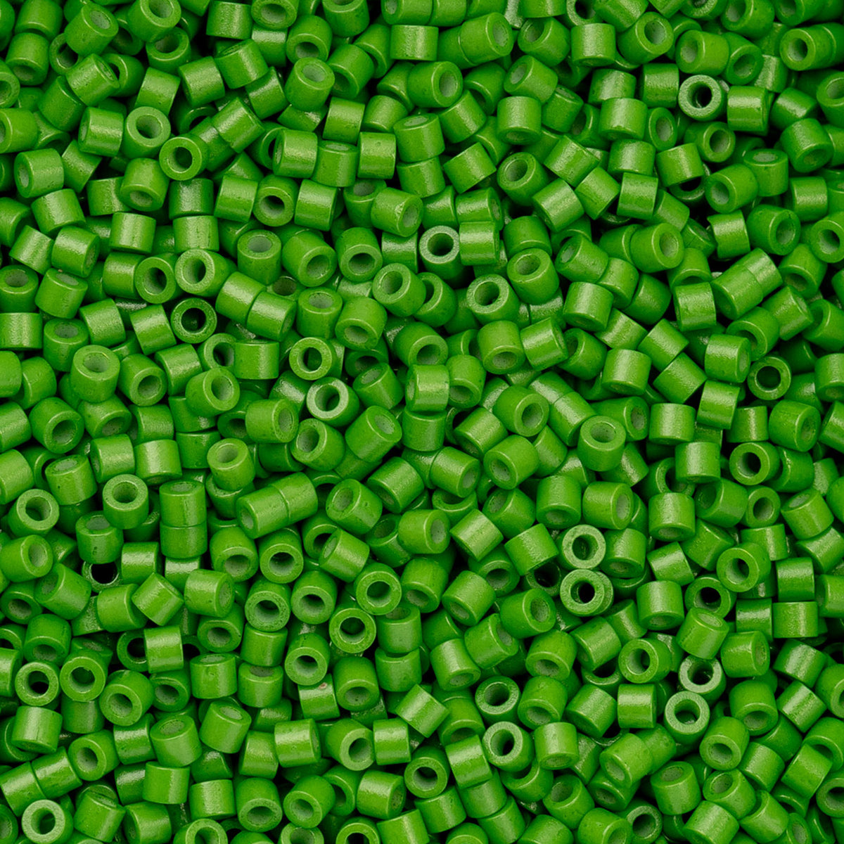 Cylin Beads by John Bead – Opaque Grass Green – 25g Bag
