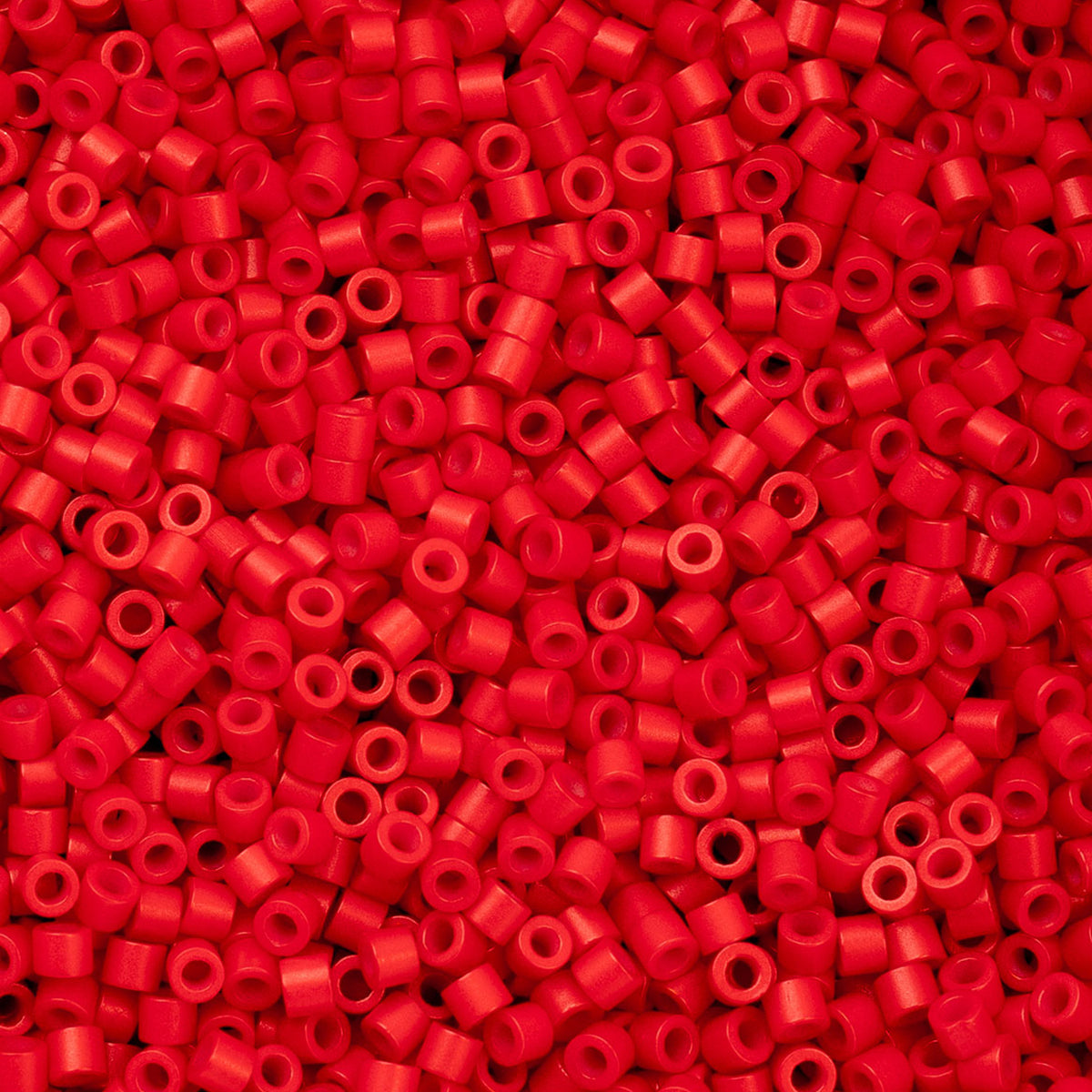 Cylin Beads by John Bead – Opaque Red Fire Cracker Red – 25g Bag