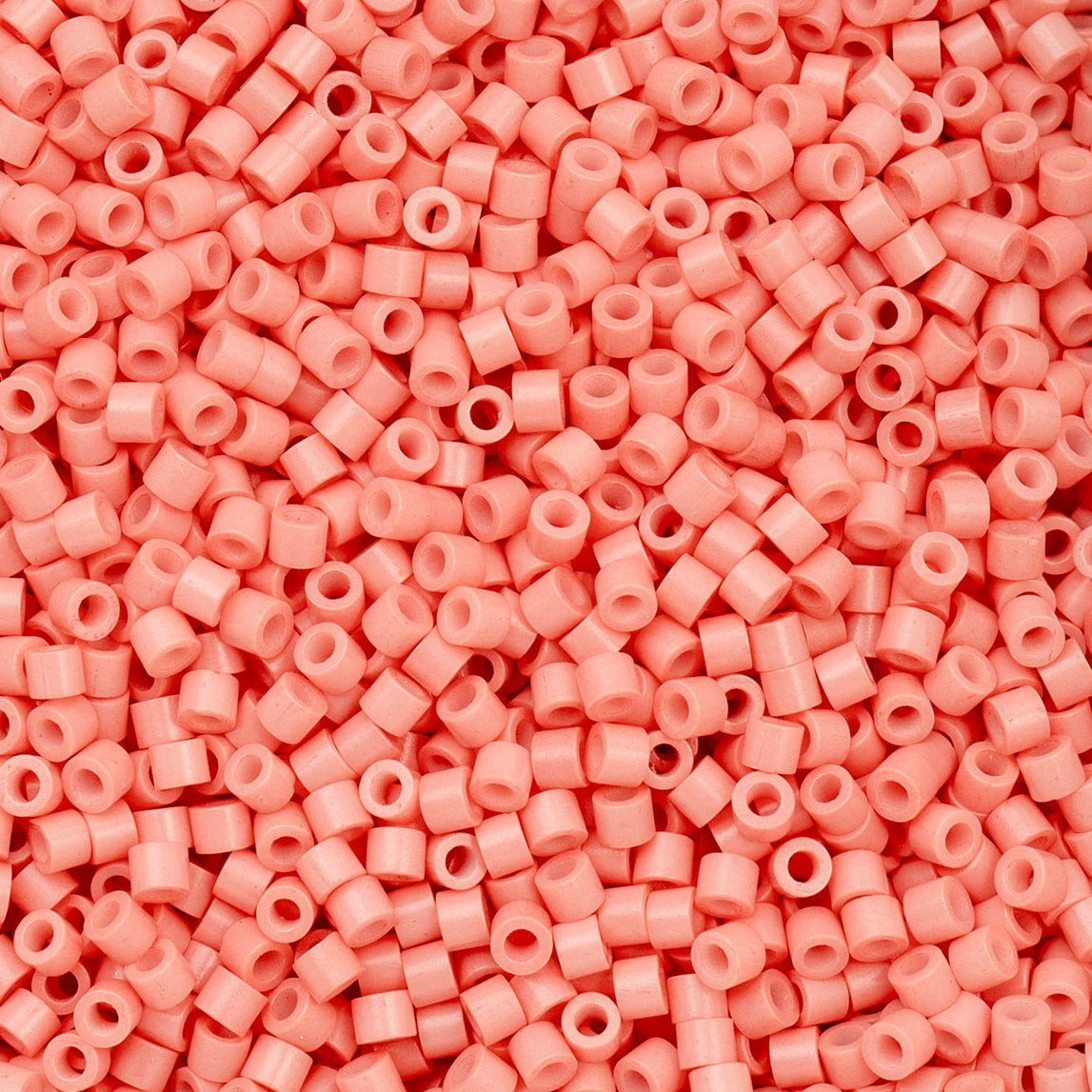 Cylin Beads by John Bead – Opaque Soft Coral Pink – 25g Bag