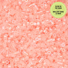 Cylin Beads by John Bead – Glow in the Dark AB - Coral – 25g Bag