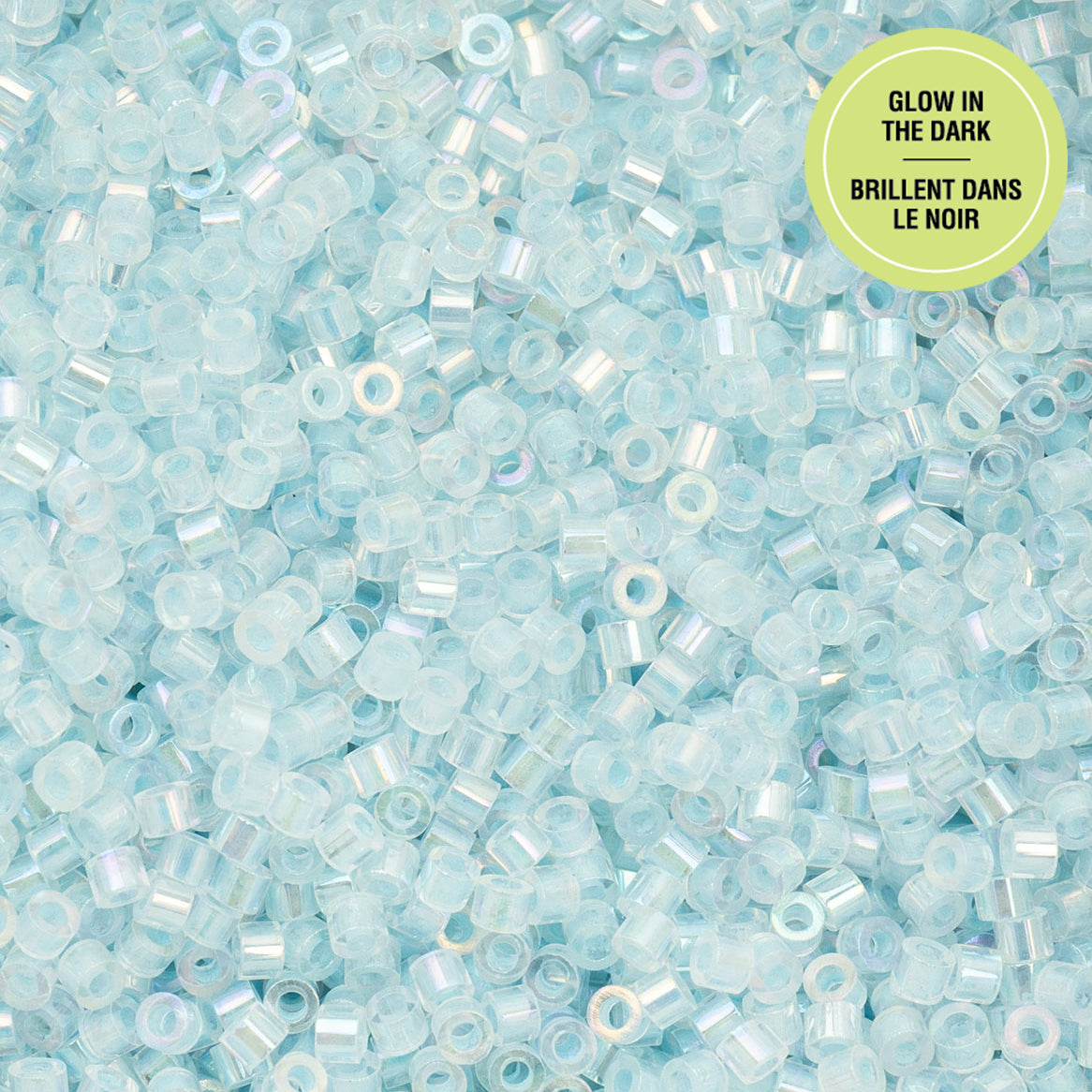 Cylin Beads by John Bead – Glow in the Dark AB - Sky – 25g Bag