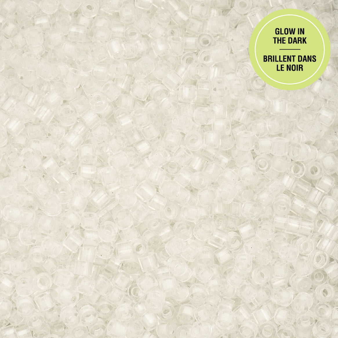 Cylin Beads by John Bead – Glow in the Dark AB - White to Turquoise – 25g Bag