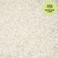 Cylin Beads by John Bead – Glow in the Dark AB - White to Turquoise – 25g Bag