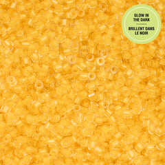Cylin Beads by John Bead – Glow in the Dark AB - Gold Yellow – 25g Bag