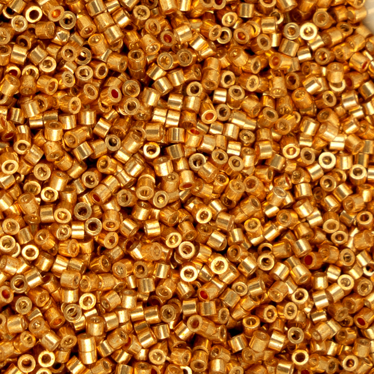 Cylin Beads by John Bead – Opaque  Electrogold Coat – 25g Bag