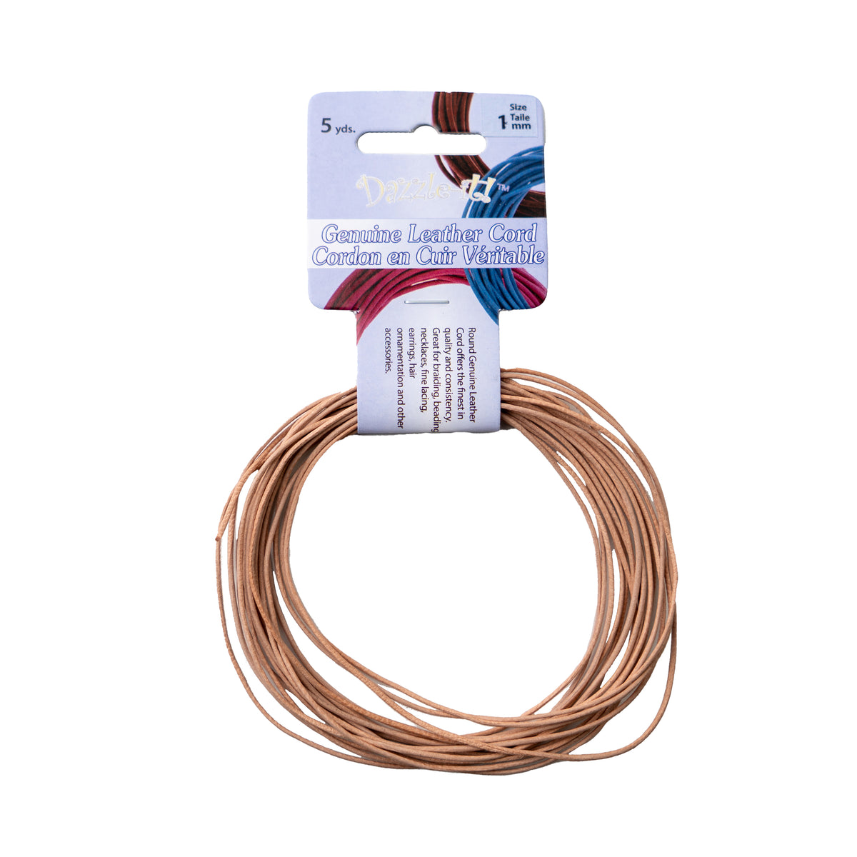 Dazzle-It Genuine Leather Cord – 1mm (5 yds)
