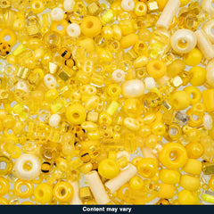Czech Seed Beads – 50g – Yellow Assorted Mix