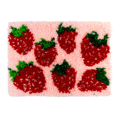 Strawberry Rug – Latch Hook DIY Kit (29 pcs) – Multicolor