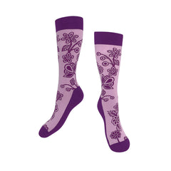 Ojibwe Florals – Art Socks by Storm Angeconeb (Lac Seul First Nation, Ojibwe Artist)