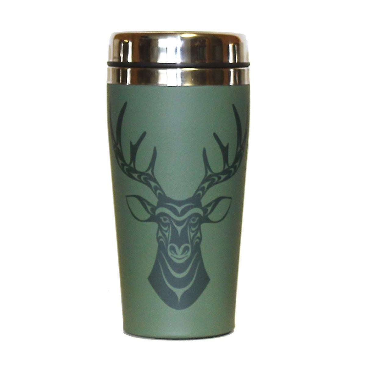 Simone Diamond (Coast Salish) – Deer Matte Travel Mug (16 oz)