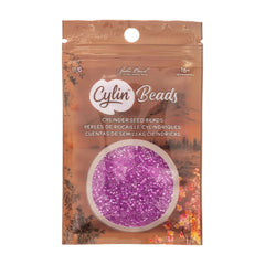 Cylin Beads by John Bead – Orchid Glow AB Lined – 25g Bag