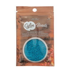 Cylin Beads by John Bead – Opaque Dark Turquoise Blue – 25g Bag