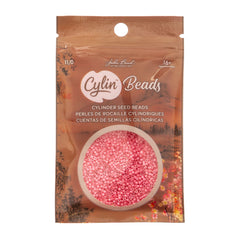 Cylin Beads by John Bead – Opaque Pink Carnation – 25g Bag