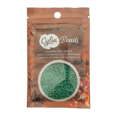 Cylin Beads by John Bead – Opaque Emerald Green – 25g Bag