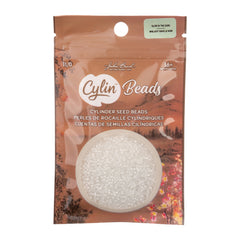 Cylin Beads by John Bead – Glow in the Dark AB - White to Turquoise – 25g Bag