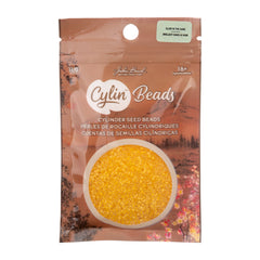 Cylin Beads by John Bead – Glow in the Dark AB - Gold Yellow – 25g Bag