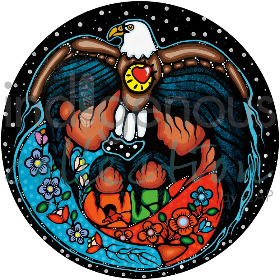 Blessed – Matted Art Card by Jackie Traverse (Anishinaabe Artist)