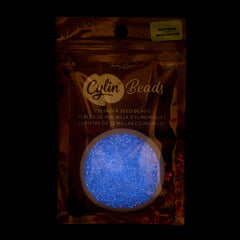 Cylin Beads by John Bead – Glow in the Dark AB - Violet – 25g Bag