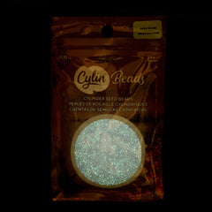 Cylin Beads by John Bead – Glow in the Dark AB - Purple – 25g Bag