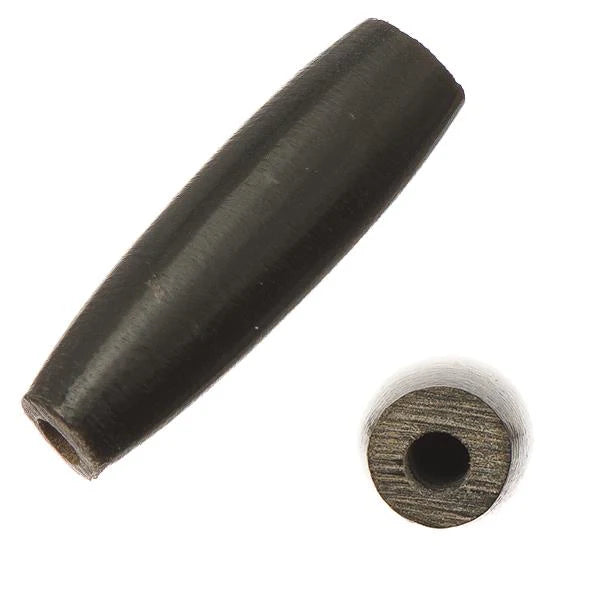 Hairpipe Horn Beads – 1" Black (100 pcs)