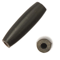 Hairpipe Horn Beads – 1" Black (100 pcs)