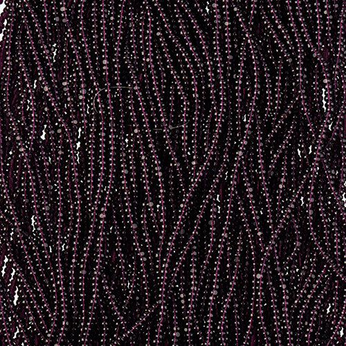 11/0 Charlotte Cut Preciosa Bead Transparent Dark Amethyst Strung