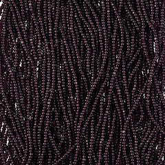 11/0 Charlotte Cut Preciosa Bead Transparent Dark Amethyst Strung